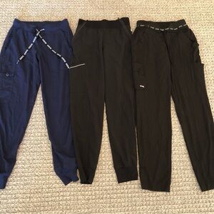 Lot of 3 scrub pants Size XS Grey’s Anatomy and Medcouture